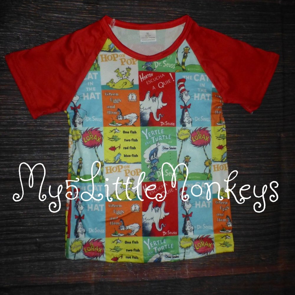 Boutique Dr Seuss Short Sleeve Shirt
